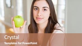  Presentation with bad apple - Audience pleasing slide set consisting of woman eating healthy green apple backdrop and a coral colored foreground