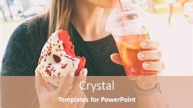  Presentation with lemonade - Amazing presentation theme having woman-eating-the-donut backdrop and a coral colored foreground