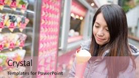  Presentation with cake - Audience pleasing slide set consisting of her crape cake in harajuku backdrop and a lemonade colored foreground