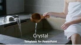  Presentation with hot spring - PPT layouts enhanced with woman-enjoy-her-hot-spring background and a  colored foreground