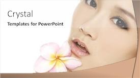  Presentation with spa day - Cool new slides with woman enjoying day spa beautiful peaceful relaxed female closed eyes backdrop and a white colored foreground