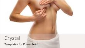  Presentation with breast - Cool new presentation theme with woman-examining-breast-isolated backdrop and a lemonade colored foreground