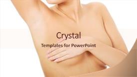  Presentation with anatomy - Colorful presentation design enhanced with woman examining breast mastopathy backdrop and a lemonade colored foreground