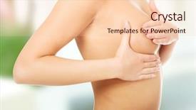  Presentation with anatomy - Slide set featuring woman examining breast background and a lemonade colored foreground