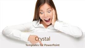  Presentation with advertising - Beautiful PPT layouts featuring business woman isolated on white backdrop and a sky blue colored foreground