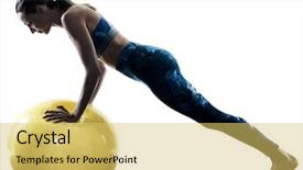  Presentation with exercise kids kid doing fitness - PPT layouts having woman exercising fitness swiss ball background and a  colored foreground