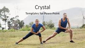  Presentation with boot camp - Colorful presentation design enhanced with woman exercising in boot camp backdrop and a  colored foreground