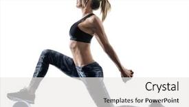  Presentation with sad woman silhouette - Slide deck enhanced with woman exercising pilates fitness foam background and a white colored foreground