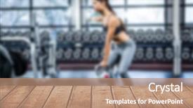  Presentation with being a single woman - Colorful theme enhanced with woman exercising with kettle bell backdrop and a coral colored foreground