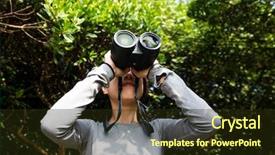  Presentation with jungle - Colorful presentation enhanced with woman expolre in jungle backdrop and a tawny brown colored foreground