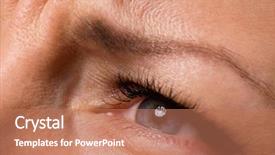  Presentation with eye pleasing - Presentation theme featuring woman expressing anger bad mood background and a coral colored foreground