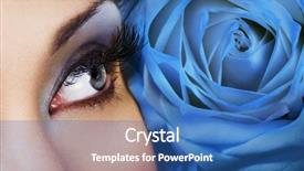  Presentation with blue rose - Theme featuring woman eye and blue rose background and a  colored foreground