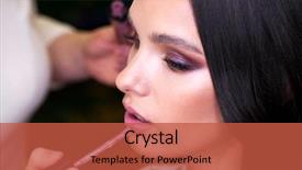  Presentation with eye brows - Theme having woman eye with beautiful shades background and a red colored foreground