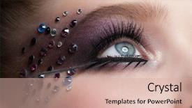  Presentation with eye - Slide deck with woman eye with creative makeup background and a lemonade colored foreground