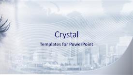  Presentation with eye - Colorful PPT theme enhanced with woman eyes backdrop and a sky blue colored foreground