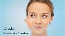  Presentation with skin health - Slide set featuring curcuma - beauty people and health concept background and a sky blue colored foreground