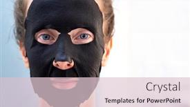  Presentation with collagen - PPT layouts with woman-facial-skin-care-woman background and a lemonade colored foreground