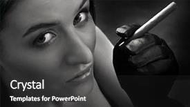  Presentation with mens fashion portrait - Audience pleasing presentation theme consisting of woman fashion photo low key backdrop and a dark gray colored foreground