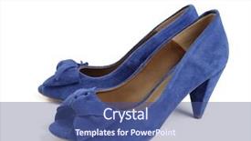  Presentation with fashion shoes - Beautiful slide set featuring woman fashion shoes backdrop and a ocean colored foreground
