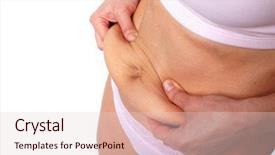  Presentation with big fat belly girl - Audience pleasing theme consisting of woman fat belly overweight backdrop and a lemonade colored foreground