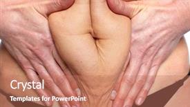  Presentation with surgical weight loss - Slide deck featuring woman fat belly overweight background and a coral colored foreground