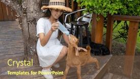  Presentation with baby milk - Presentation having woman-feed-milk-with-baby background and a violet colored foreground