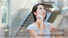  Presentation with feeling useless - Amazing slide set having woman feeling hot at outdoor backdrop and a coral colored foreground