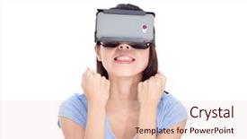  Presentation with scary devil nun for halloween - Slides consisting of woman feeling scary when using background and a lemonade colored foreground