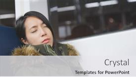  Presentation with feeling useless - Presentation theme having woman feeling sick on boat background and a white colored foreground