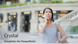  Presentation with city of phoenix - Presentation theme enhanced with woman feeling so hot background and a light gray colored foreground