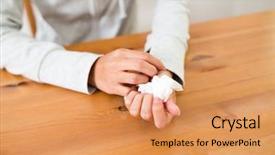  Presentation with stress - Amazing presentation design having woman-feeling-stress-and-suffer backdrop and a yellow colored foreground