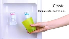  Presentation with water cup - Amazing slides having woman filling cup at water backdrop and a white colored foreground