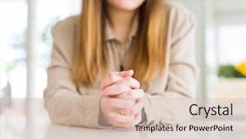  Presentation with weight loss woman showing - Colorful slide set enhanced with woman finger showing golden alliance backdrop and a lemonade colored foreground