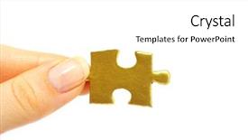  Presentation with capri holdings limited - PPT theme having woman fingers holdings gold pazles background and a white colored foreground