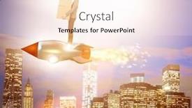  Presentation with rocket - Slide deck featuring woman-flying-rocket-and-delivering background and a pink colored foreground