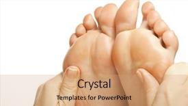  Presentation with foot massage - Beautiful slide deck featuring bed with rose petals backdrop and a coral colored foreground