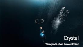  Presentation with bubble - Slides featuring woman free diver chases bubble background and a black colored foreground