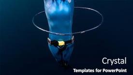  Presentation with underwater - Cool new slides with woman-freediver-glides-underwater-throught backdrop and a black colored foreground