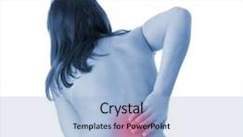  Presentation with back pain - Cool new theme with woman from behind back pain backdrop and a light blue colored foreground