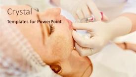  Presentation with acid - PPT theme featuring woman-gets-an-injection background and a lemonade colored foreground