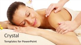  Presentation with harmony - Colorful slides enhanced with woman getting a massage backdrop and a lemonade colored foreground