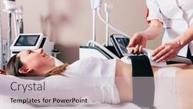  Presentation with burn - Slides featuring woman-getting-ems-treatment background and a light gray colored foreground