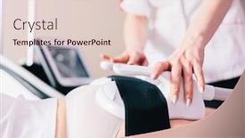  Presentation with ems - Presentation theme enhanced with woman-getting-ems-treatment background and a lemonade colored foreground