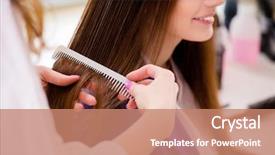  Presentation with beauty shop - Cool new theme with woman getting her hair done in beauty shop backdrop and a coral colored foreground