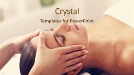  Presentation with spa - Presentation design enhanced with woman getting massage in spa background and a lemonade colored foreground