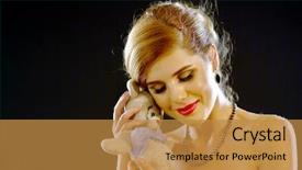  Presentation with baby girl - Theme consisting of woman girl after date dreem background and a gold colored foreground