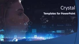  Presentation with kiss - PPT theme enhanced with woman-giving-a-kiss-mixed background and a wine colored foreground