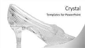  Presentation with slipper - Colorful theme enhanced with woman glass shoe with reflection backdrop and a white colored foreground