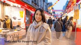  Presentation with taipei - Presentation theme consisting of woman-go-dihua-street background and a  colored foreground