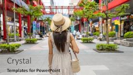  Presentation with taipei - Slide set having woman-go-shopping background and a  colored foreground